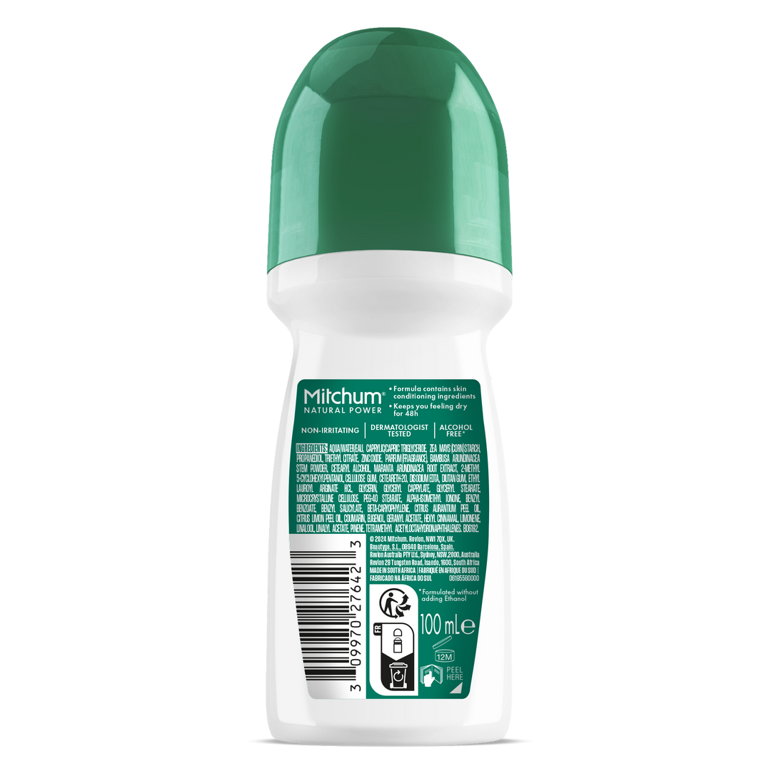 MITCHUM Men 24H Natural Power Roll-On Cedarwood 100ml