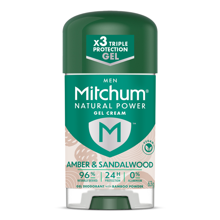 MITCHUM Men 24H Natural Power Gel Cream Amber & Sandalwood 63gr
